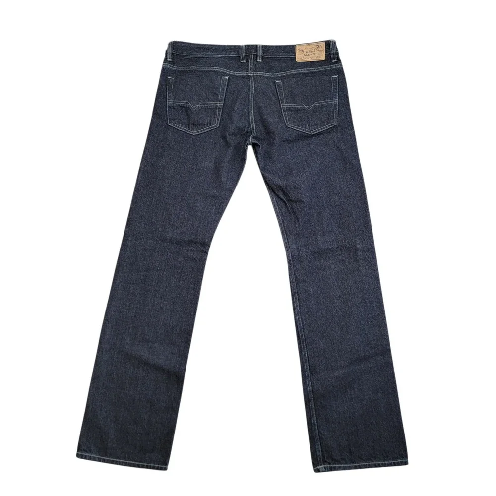 Diesel Viker Regular Straight Jeans Mens 36x34 Dark Blue Denim Button Fly ORZ29